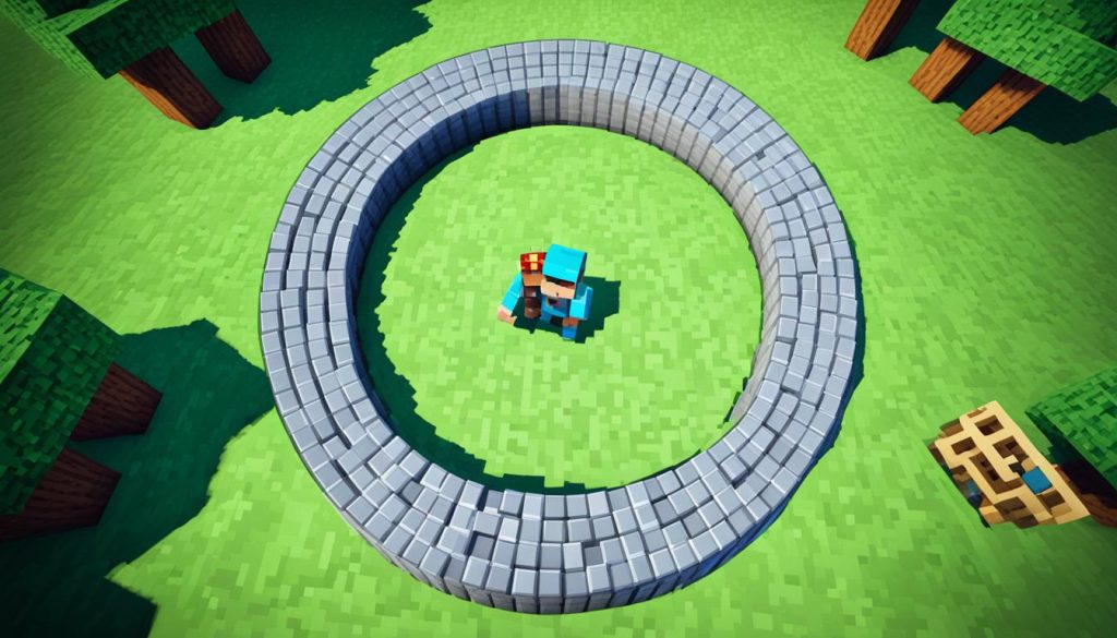 adding rows of blocks to complete the circle adding rows of blocks to complete the circle