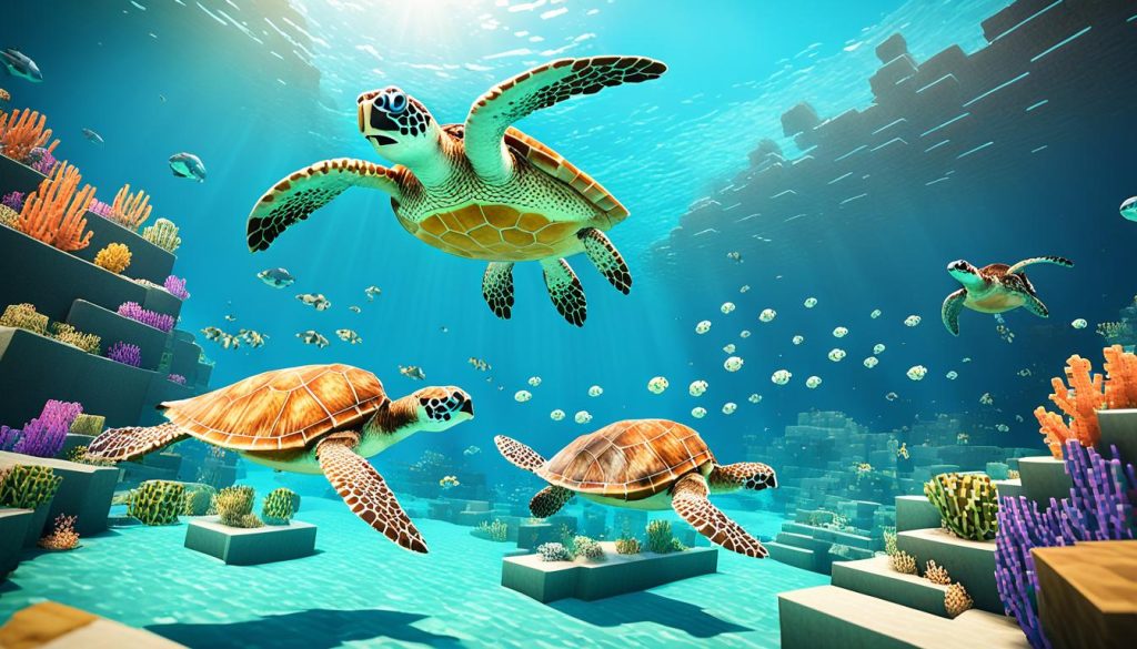 how to find sea turtles in minecraft