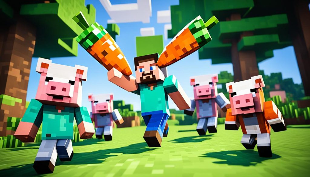 how to lure pigs in minecraft how to lure pigs in minecraft