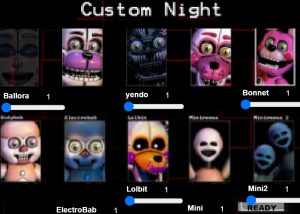 FNAF Sister Location Custom Night Unblocked